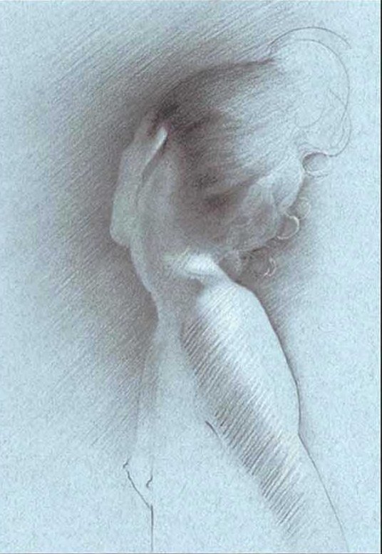 "Hope" - charcoal and chalk on prepared paper<br />
29 x 21 cm.
